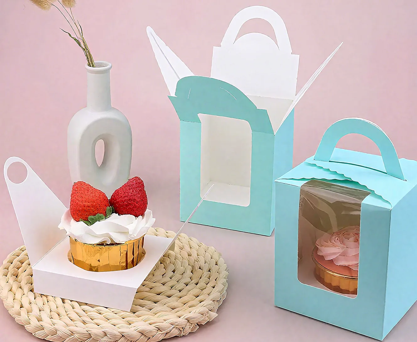 El material de la caja de papel para alimentos.